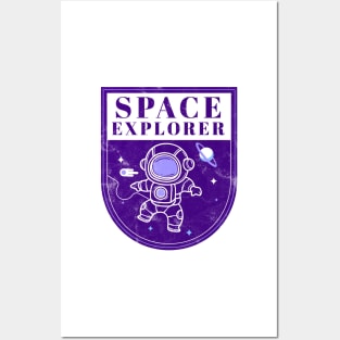 Space Explorer vintage style Posters and Art